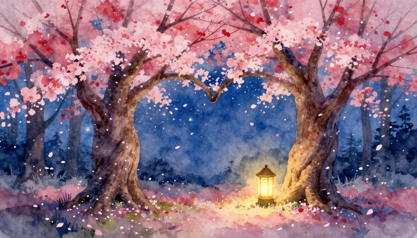 A soft and dreamy watercolor painting depicting two ancient ...