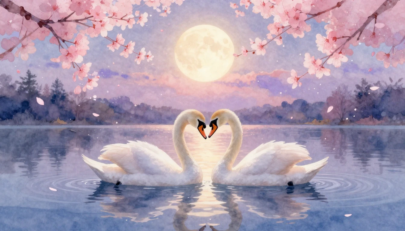 A romantic and ethereal watercolor painting symbolizing eter...