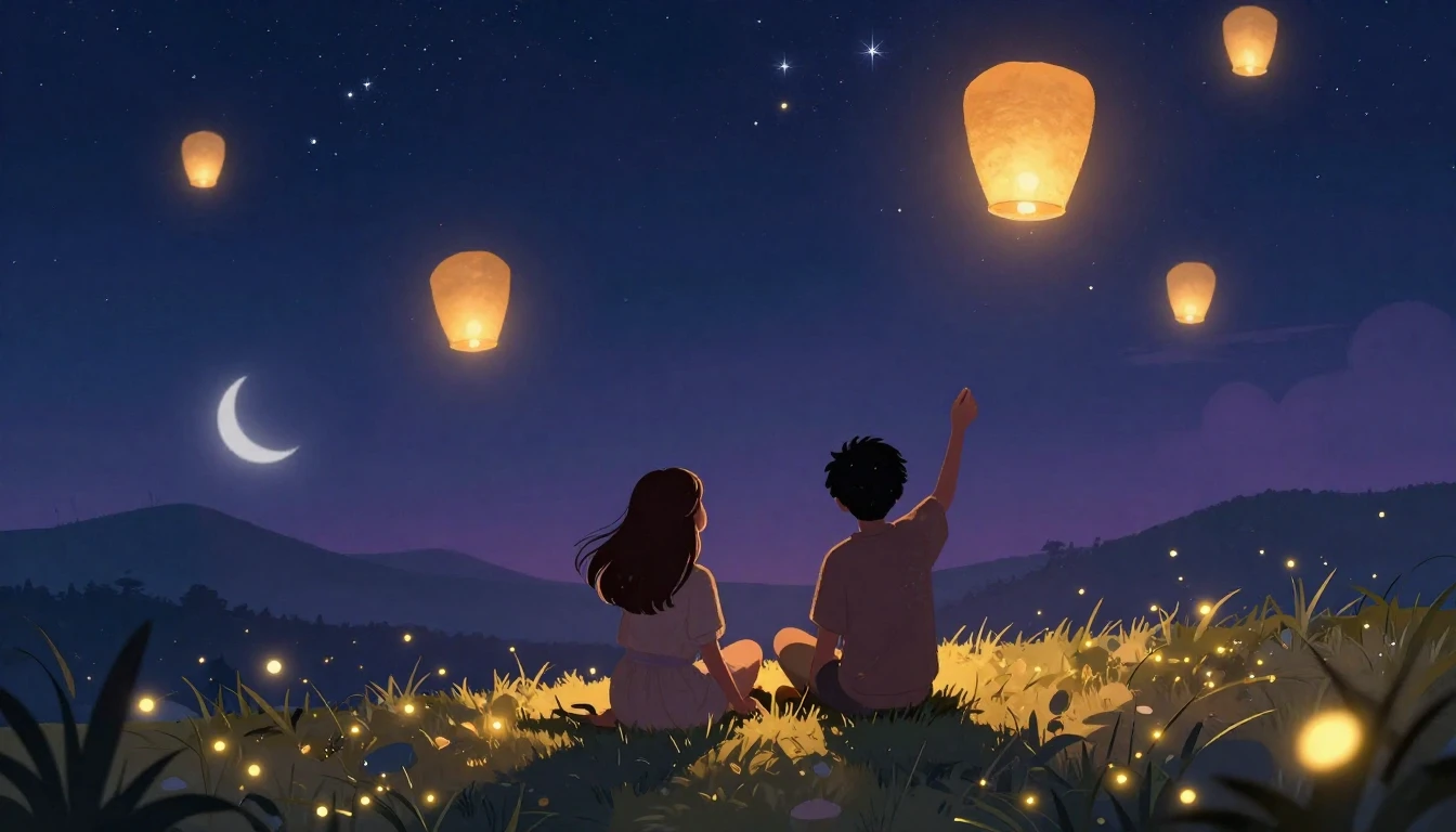 A warm and festive illustration celebrating friendship. Two ...