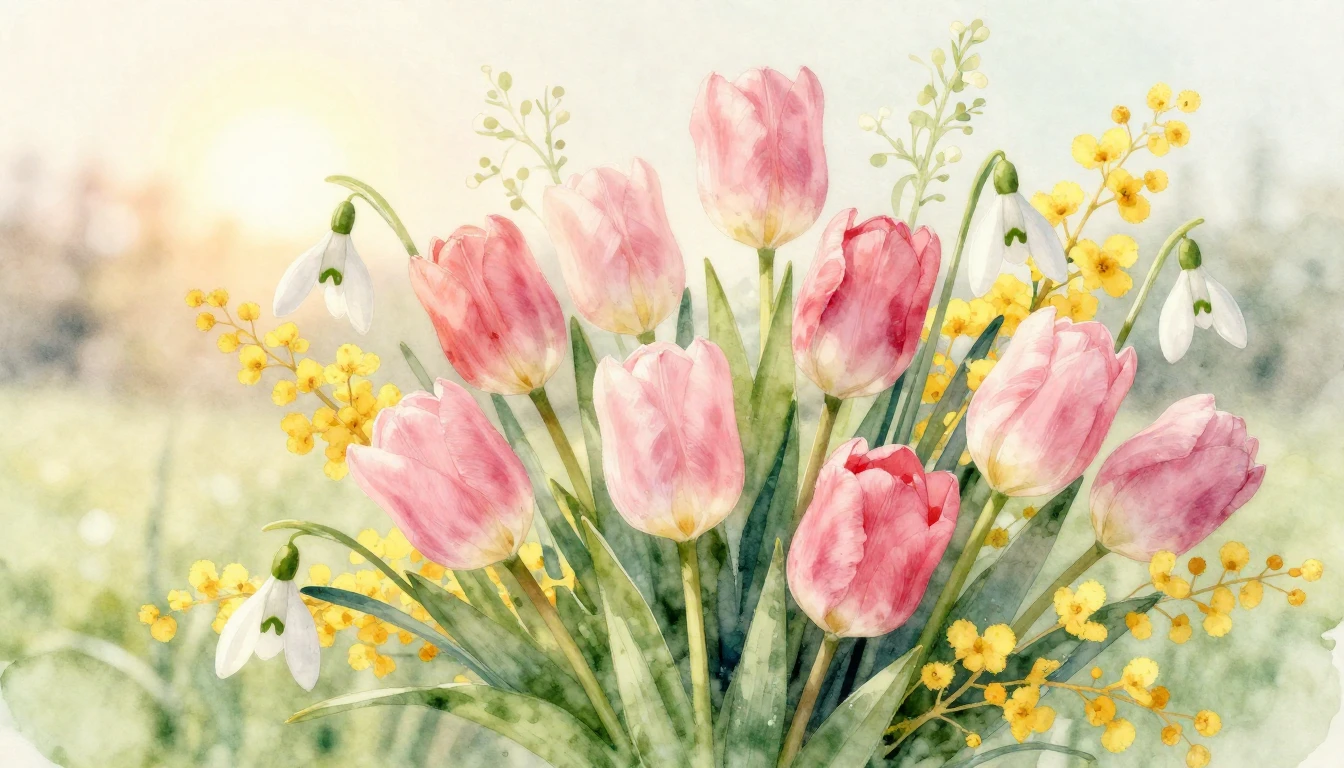 A beautiful, soft watercolor composition representing the es...