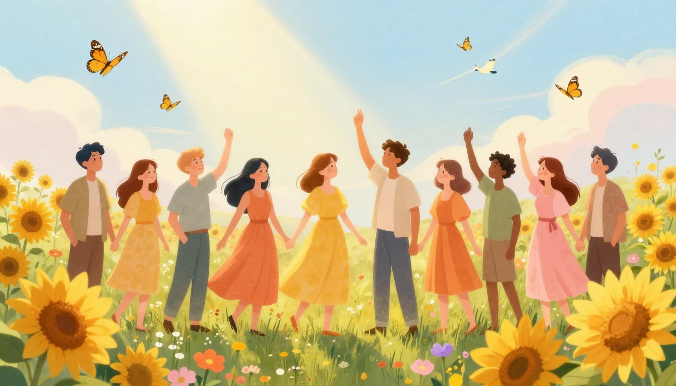 A whimsical and heartwarming scene capturing the essence of ...