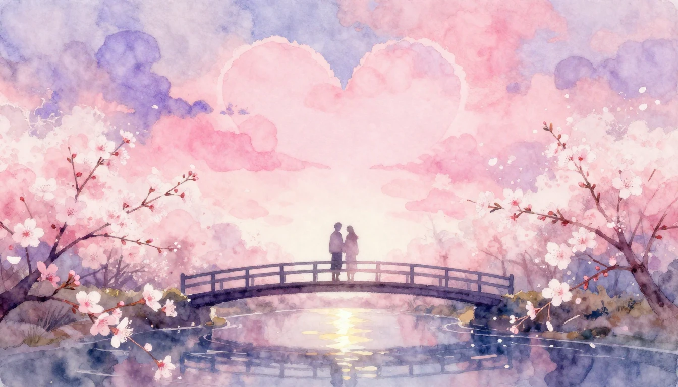 Soft and dreamy watercolor painting focusing on the concept ...