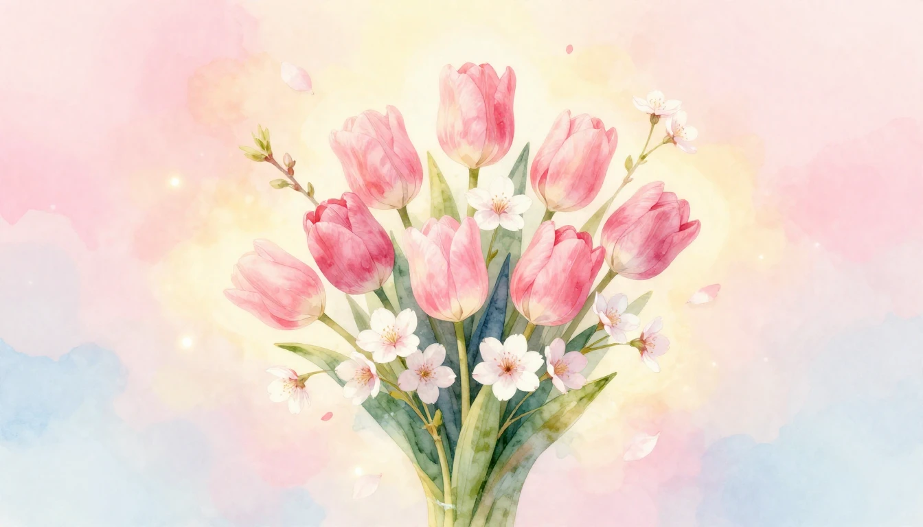Soft and gentle watercolor painting depicting the essence of...