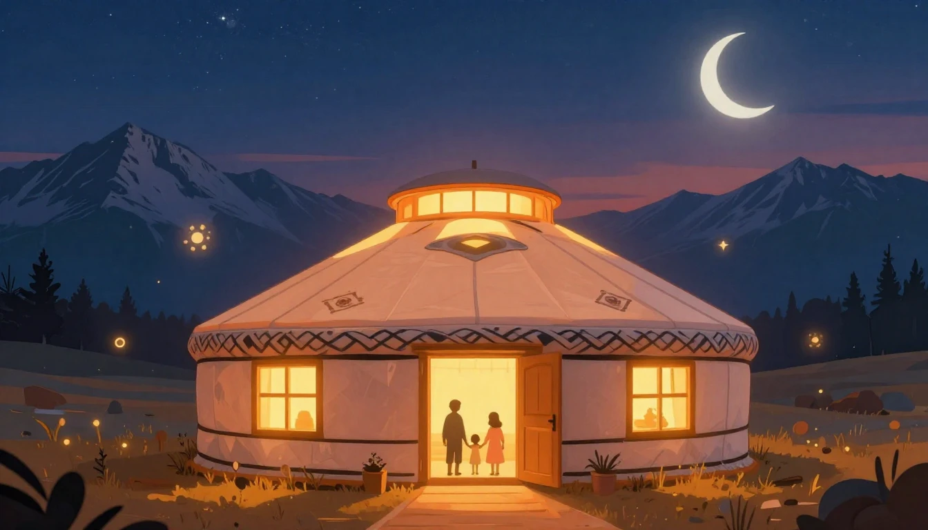 A warm and inviting illustration symbolizing a new home and ...