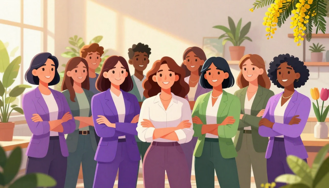 A vibrant and uplifting digital art illustration of a divers...