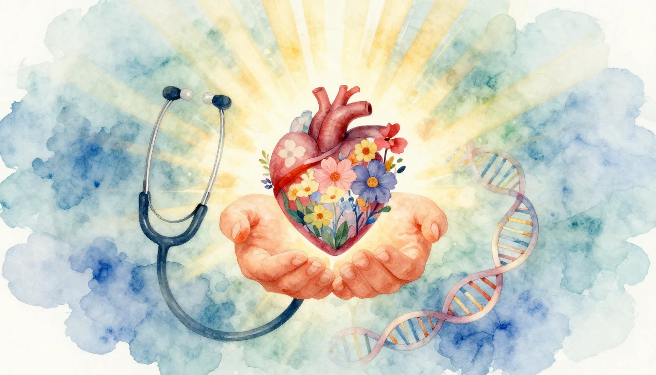 A heartwarming and symbolic watercolor illustration represen...