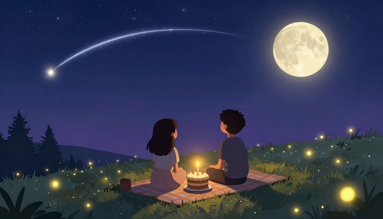 A warm and inviting digital art illustration featuring two s...