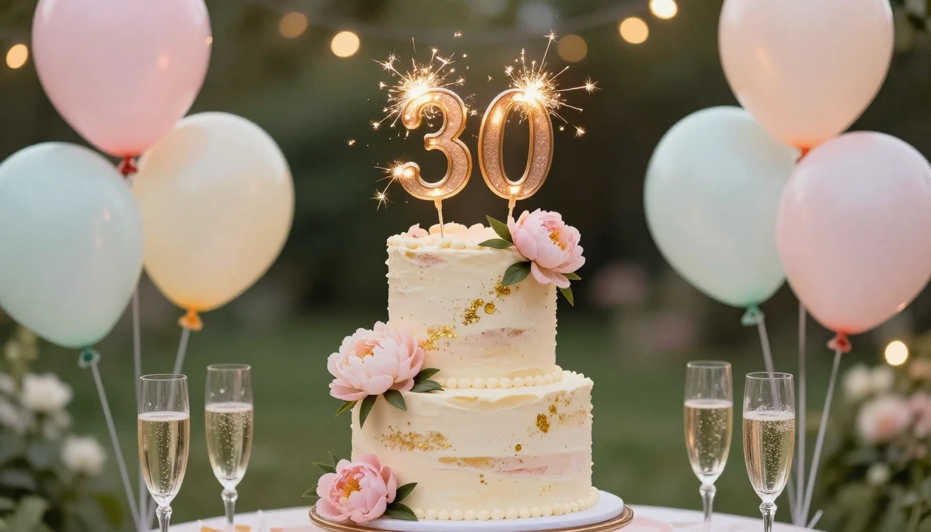 A beautiful and elegant birthday composition celebrating the...