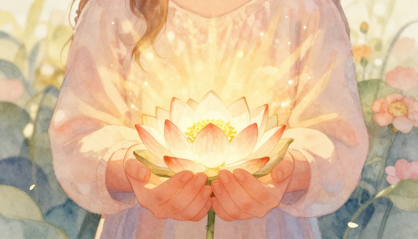 A heartwarming and soft watercolor illustration symbolizing ...