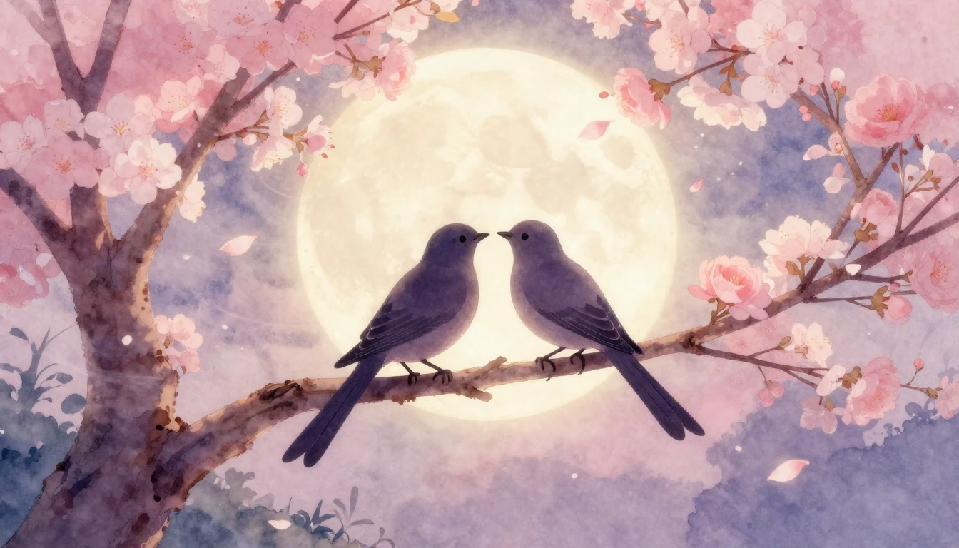 A soft and dreamy watercolor illustration depicting a magica...