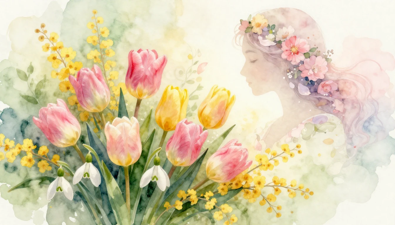 A soft and ethereal watercolor painting representing Interna...