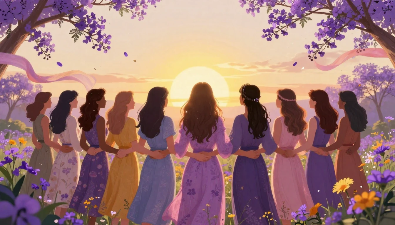 A vibrant and empowering composition celebrating Internation...