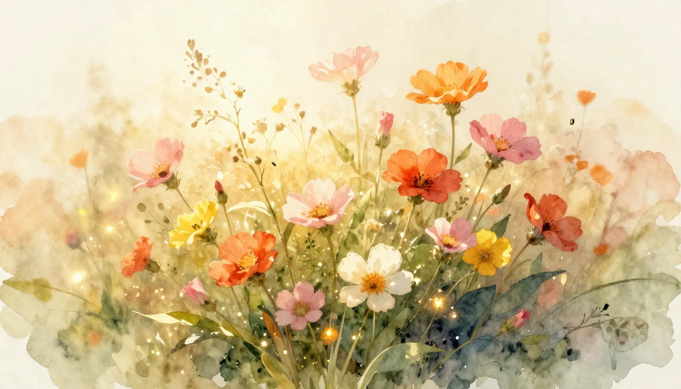 A warm and celebratory watercolor scene capturing the essenc...