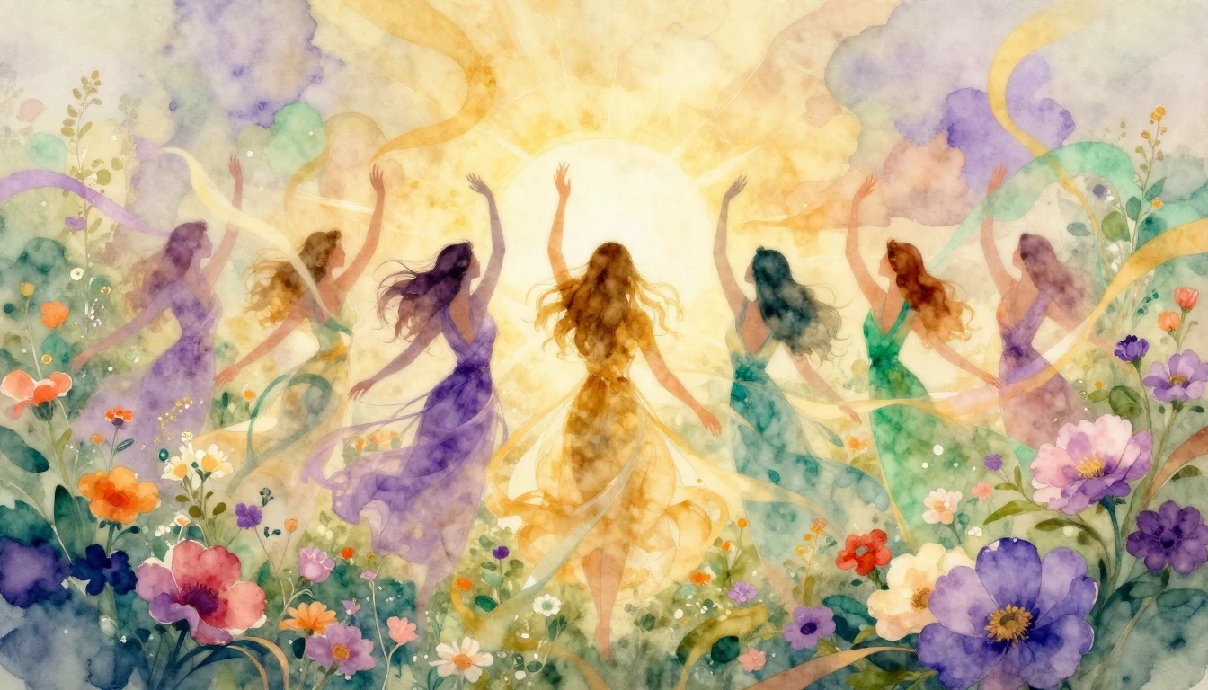 A beautiful and ethereal watercolor painting symbolizing the...