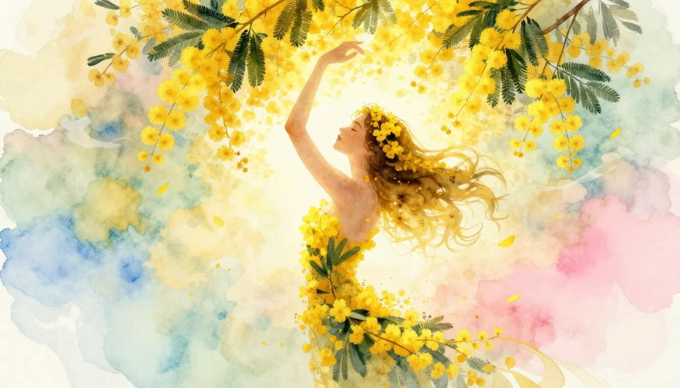 A stunning watercolor painting celebrating feminine energy a...