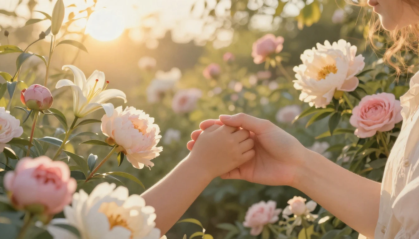 A heartwarming and ethereal scene capturing the essence of m...