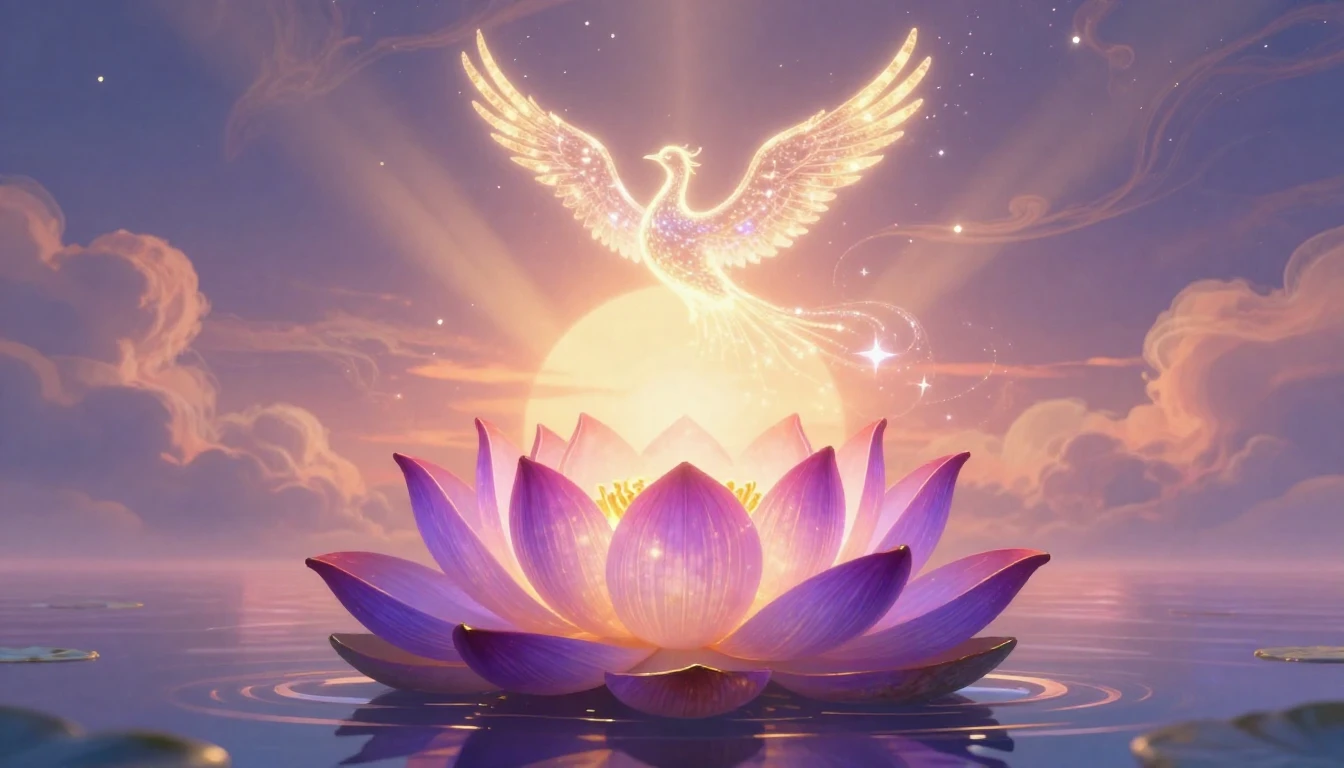 An ethereal and highly symbolic illustration representing fe...