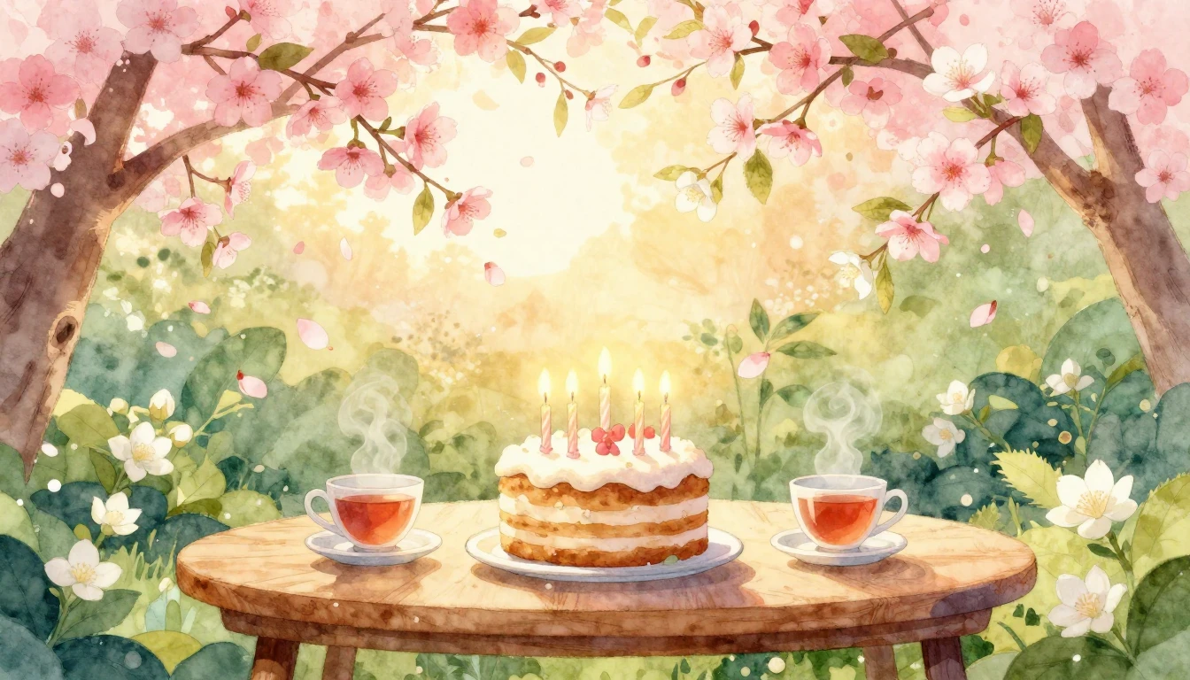 A warm and inviting watercolor illustration depicting a sere...