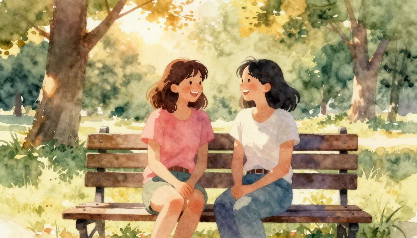 A warm and heartwarming watercolor painting capturing the es...