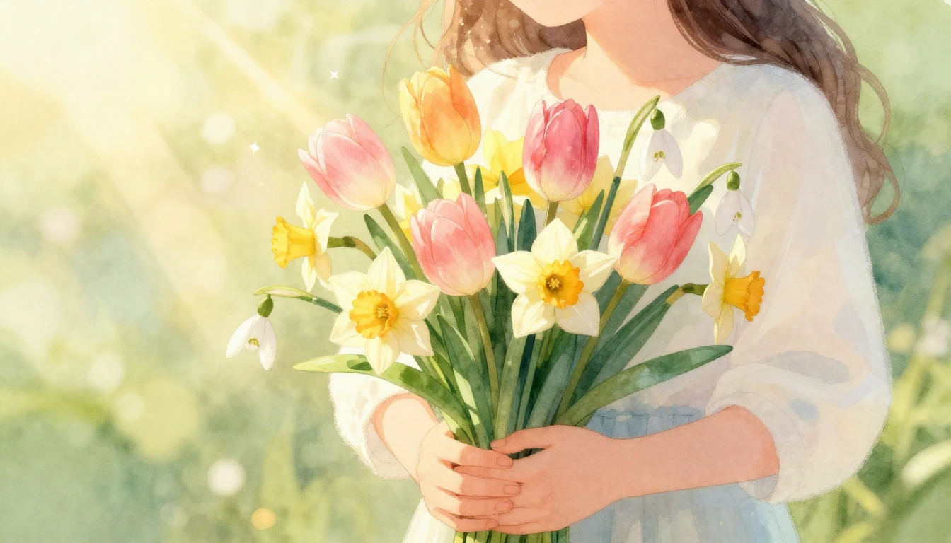 A gentle and heartwarming watercolor illustration symbolizin...