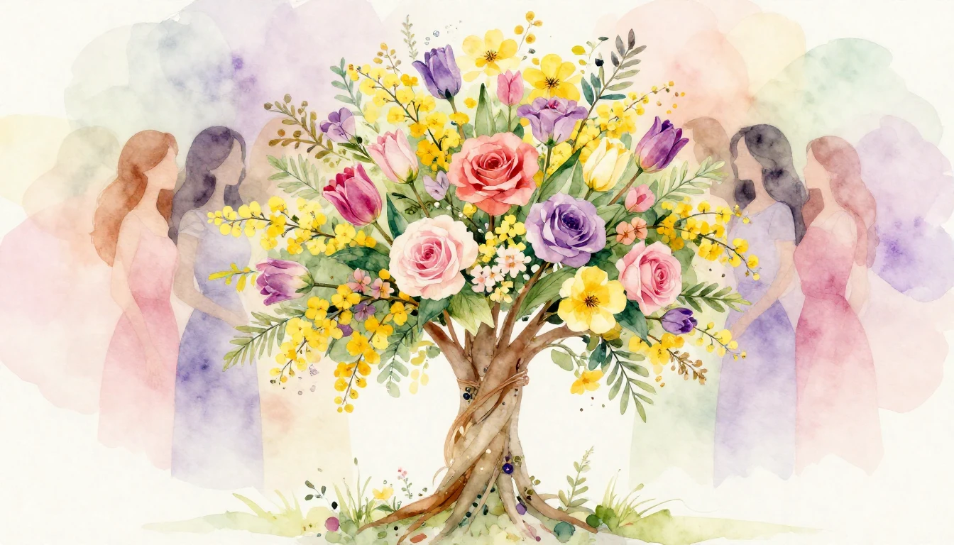 A soft and artistic watercolor painting symbolizing Internat...