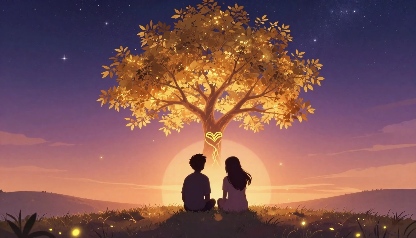 A heartwarming illustration symbolizing eternal friendship. ...