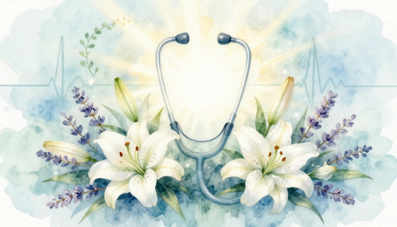 A soft and ethereal watercolor illustration symbolizing heal...