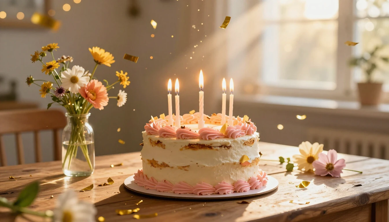 A vibrant and warm celebratory scene featuring a beautifully...