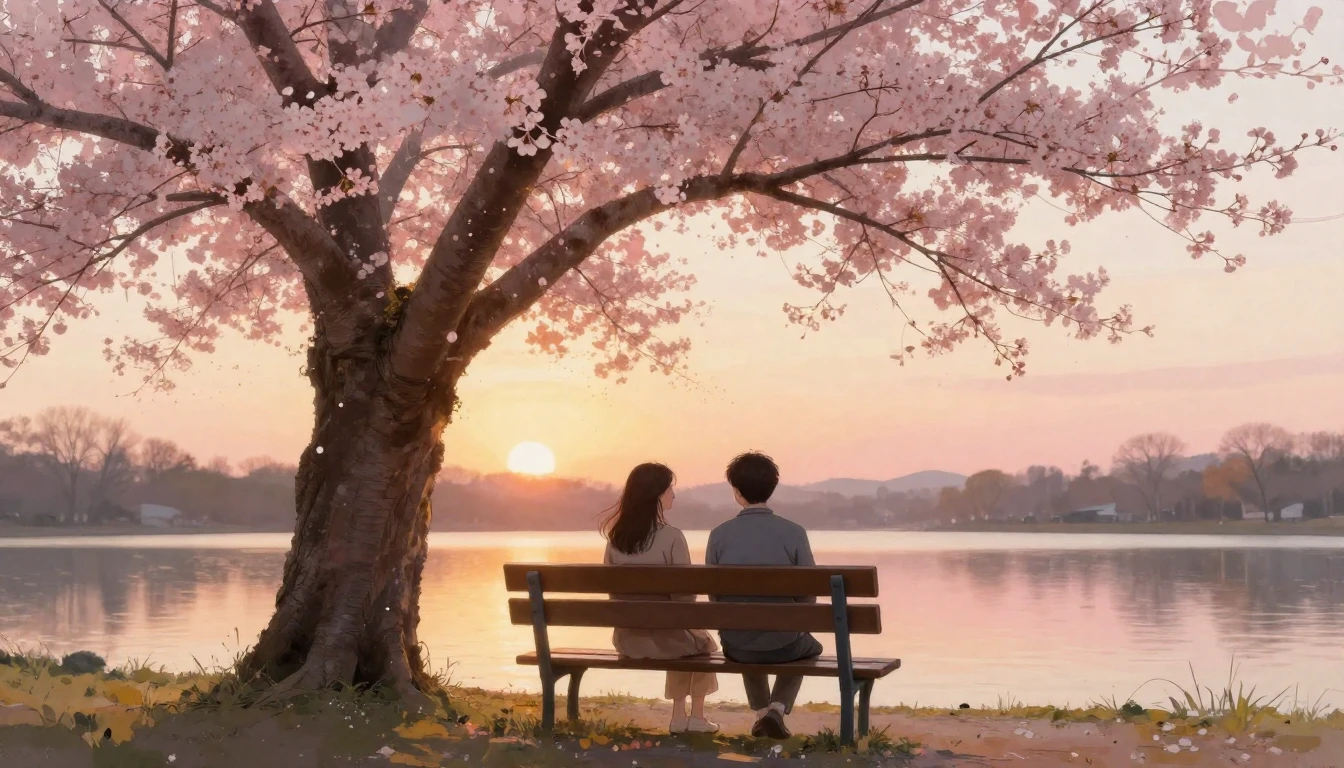 A heartwarming scene depicting two close friends sitting sid...