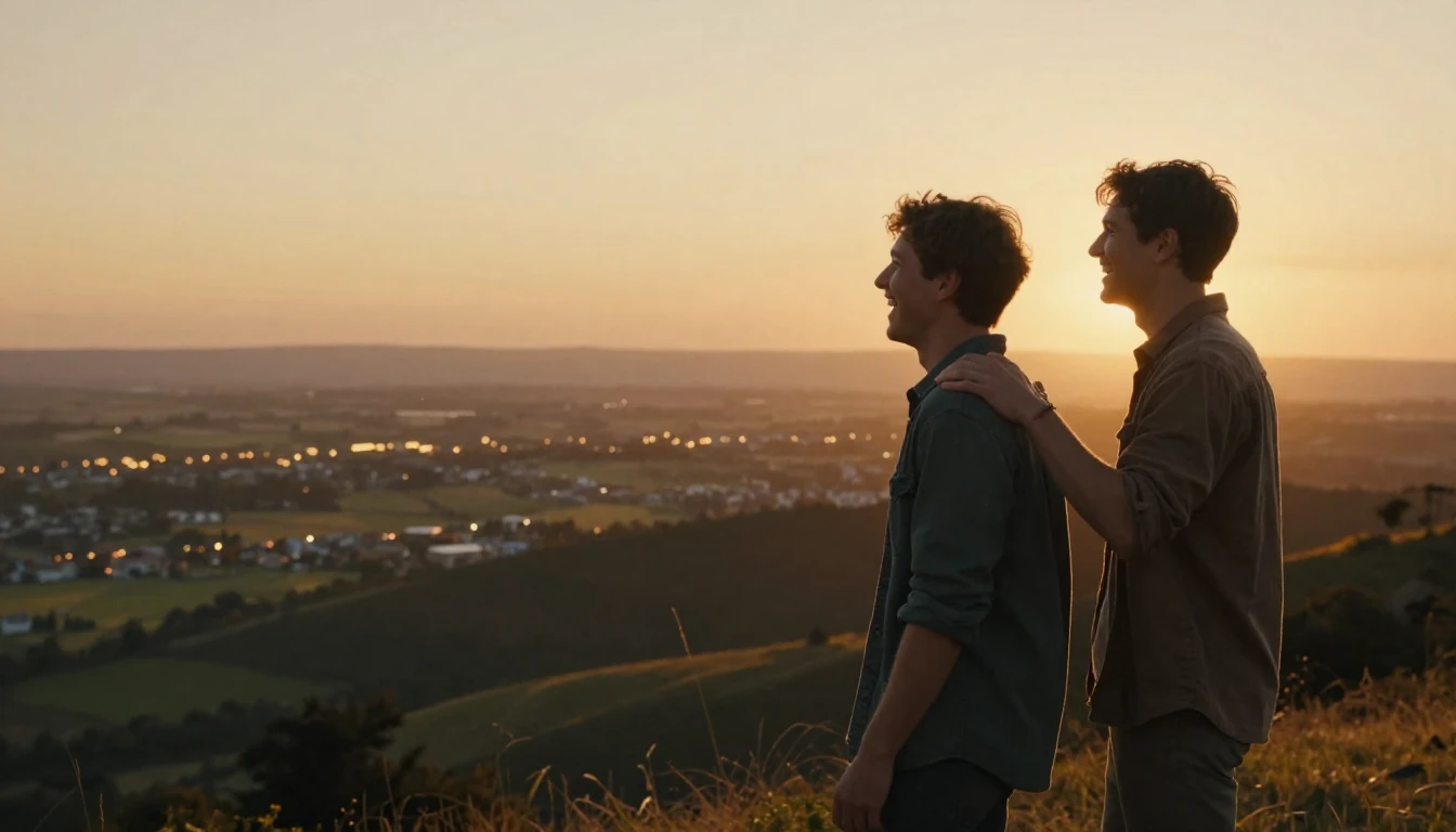 A cinematic scene capturing the essence of deep friendship. ...