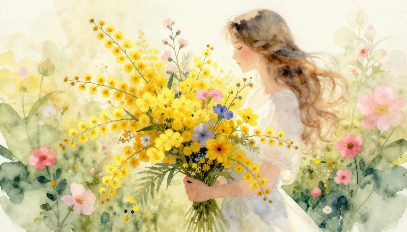 A breathtaking watercolor painting celebrating the essence o...