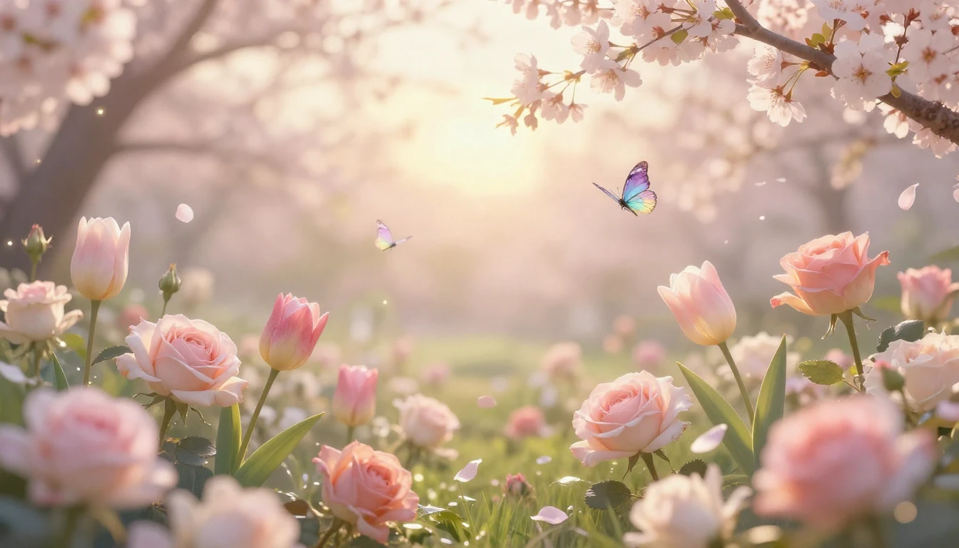 A delicate and romantic composition featuring a beautiful bl...