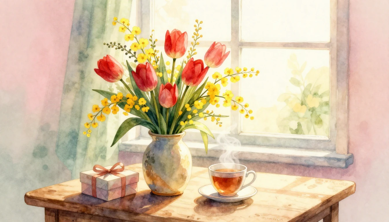 A heartwarming and gentle watercolor illustration symbolizin...