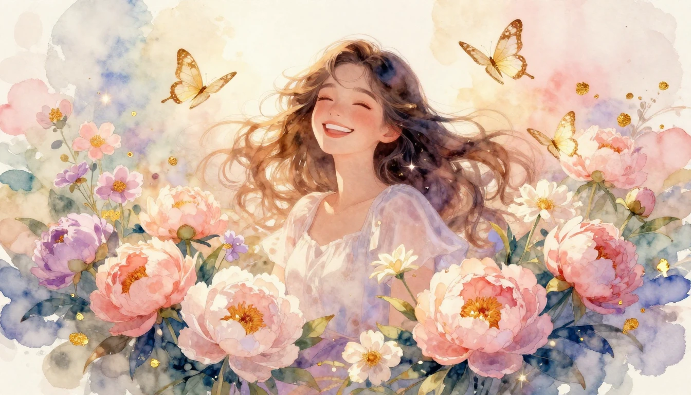 A dreamy and vibrant watercolor illustration celebrating a m...