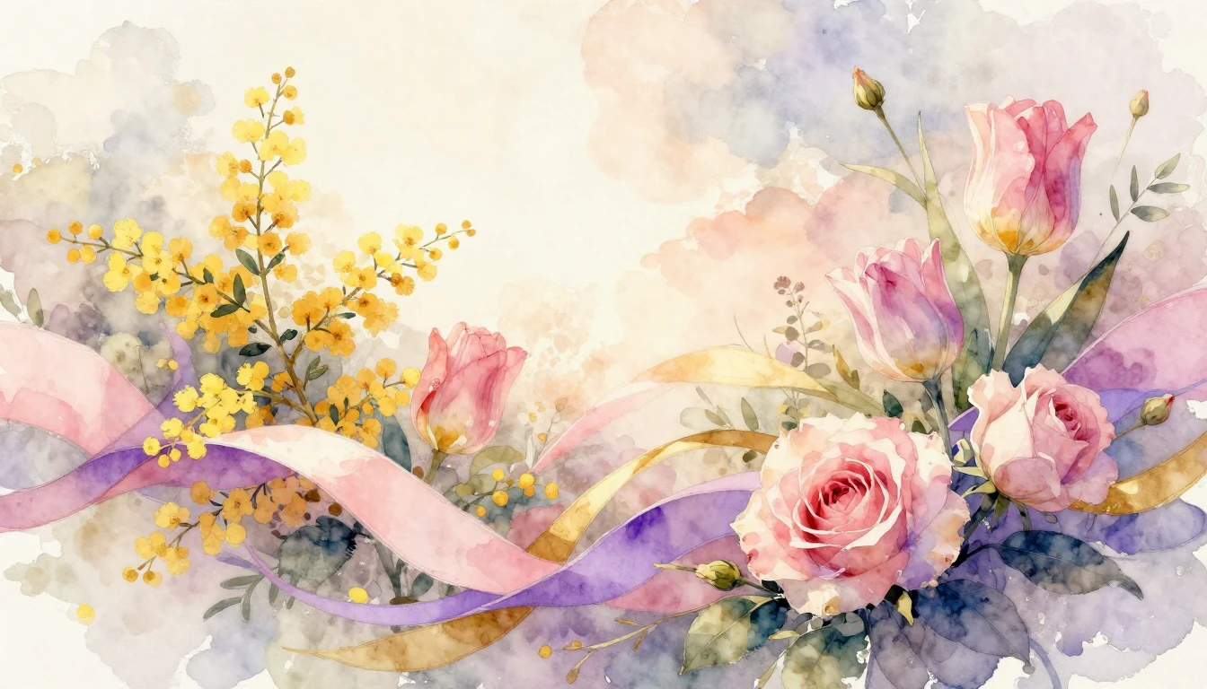 A beautiful and ethereal watercolor painting celebrating Int...