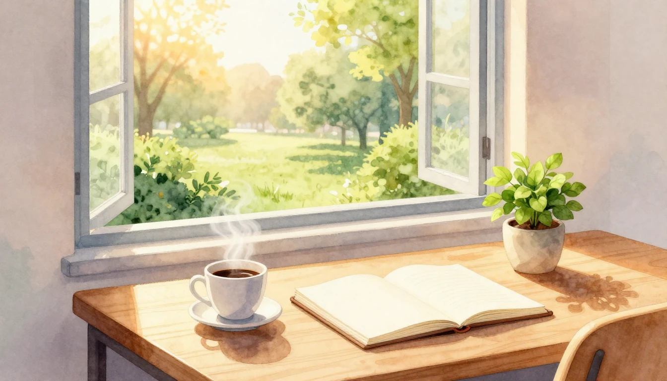 A bright and inspiring watercolor illustration symbolizing a...