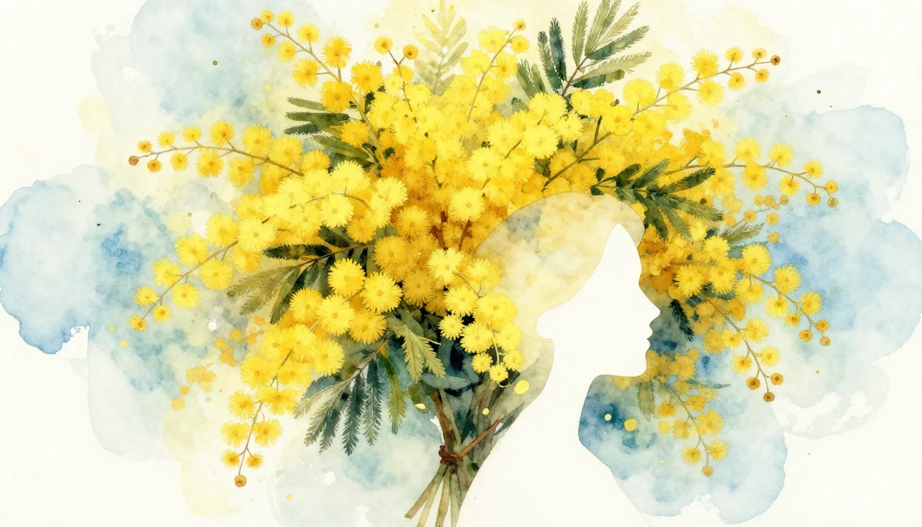 A beautiful watercolor painting depicting a large bouquet of...