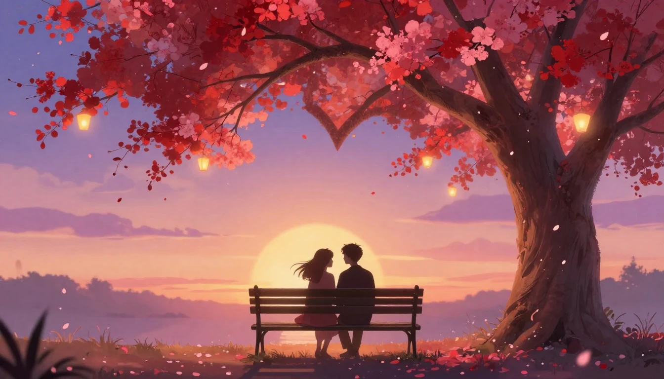 A soft and dreamy artistic composition depicting a romantic ...