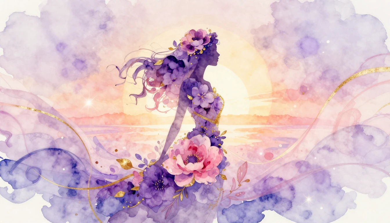 A soft and elegant watercolor painting representing Internat...