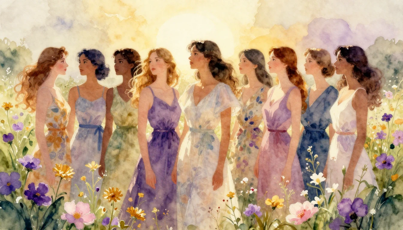 A vibrant and ethereal watercolor painting depicting a diver...