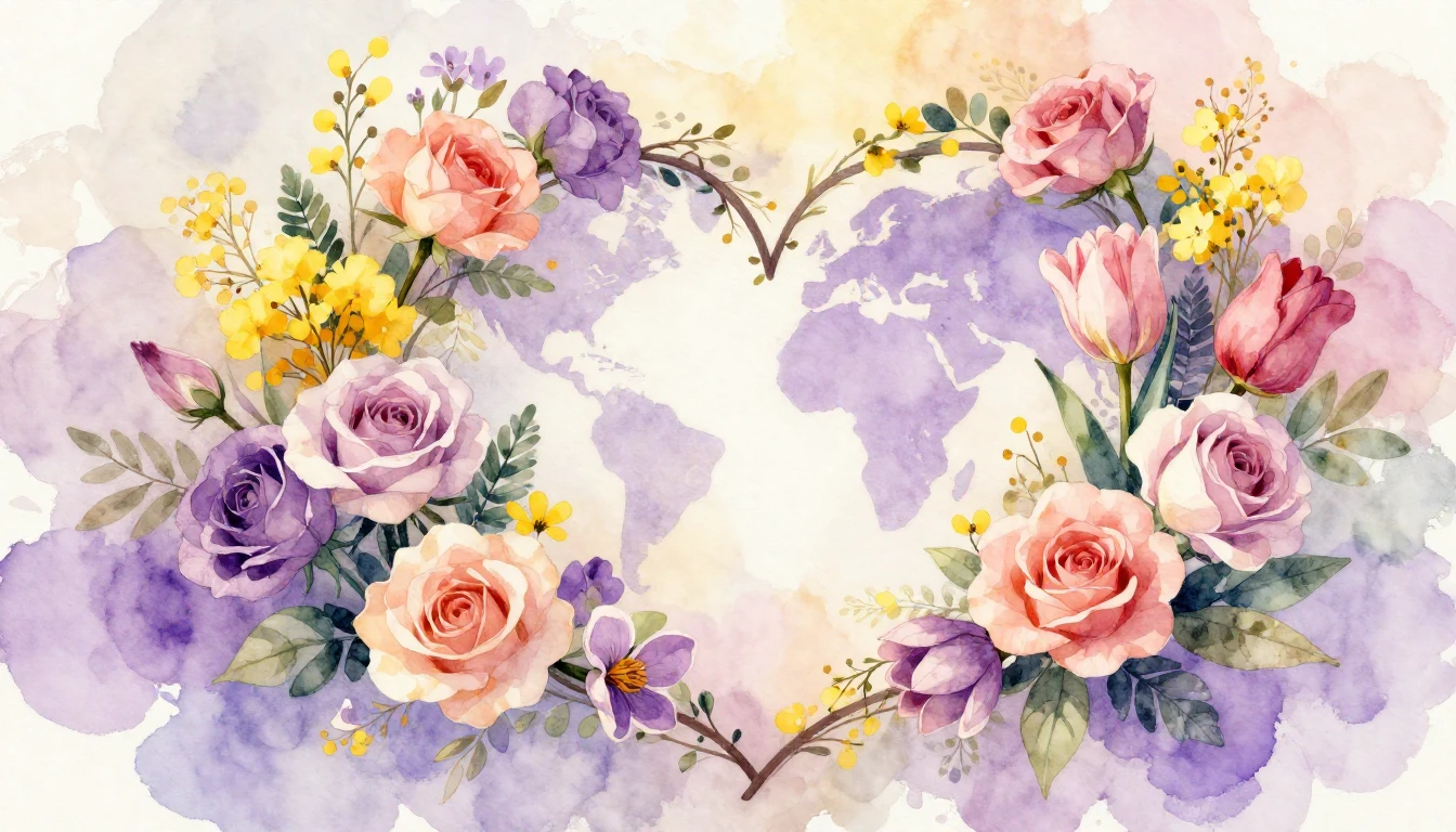 A soft and dreamy watercolor illustration symbolizing Intern...