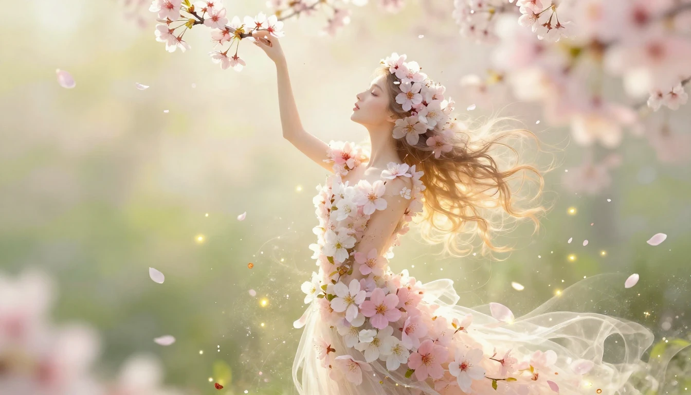 A beautiful and ethereal composition celebrating feminine gr...