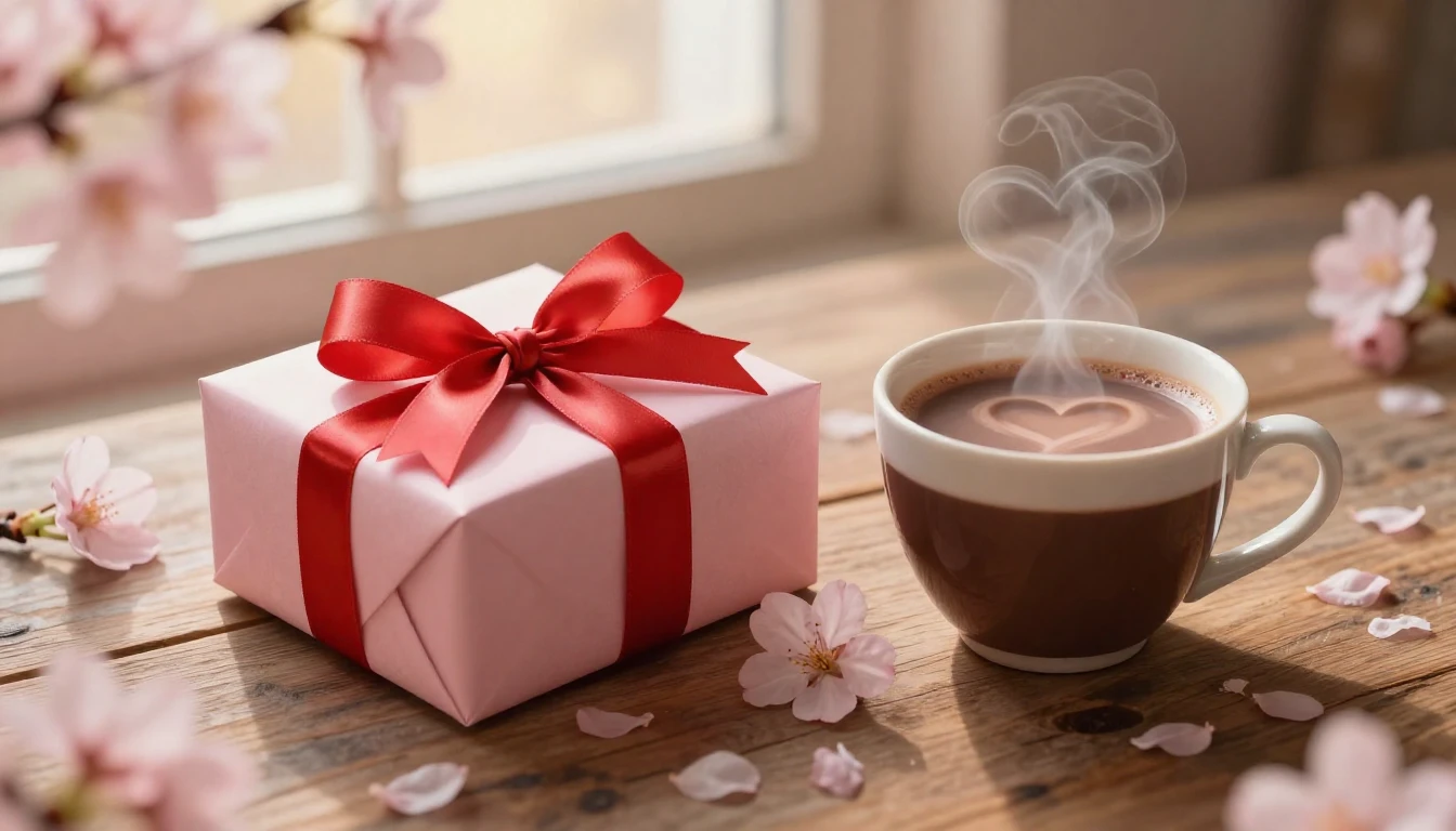 A soft and dreamy composition featuring a beautifully wrappe...