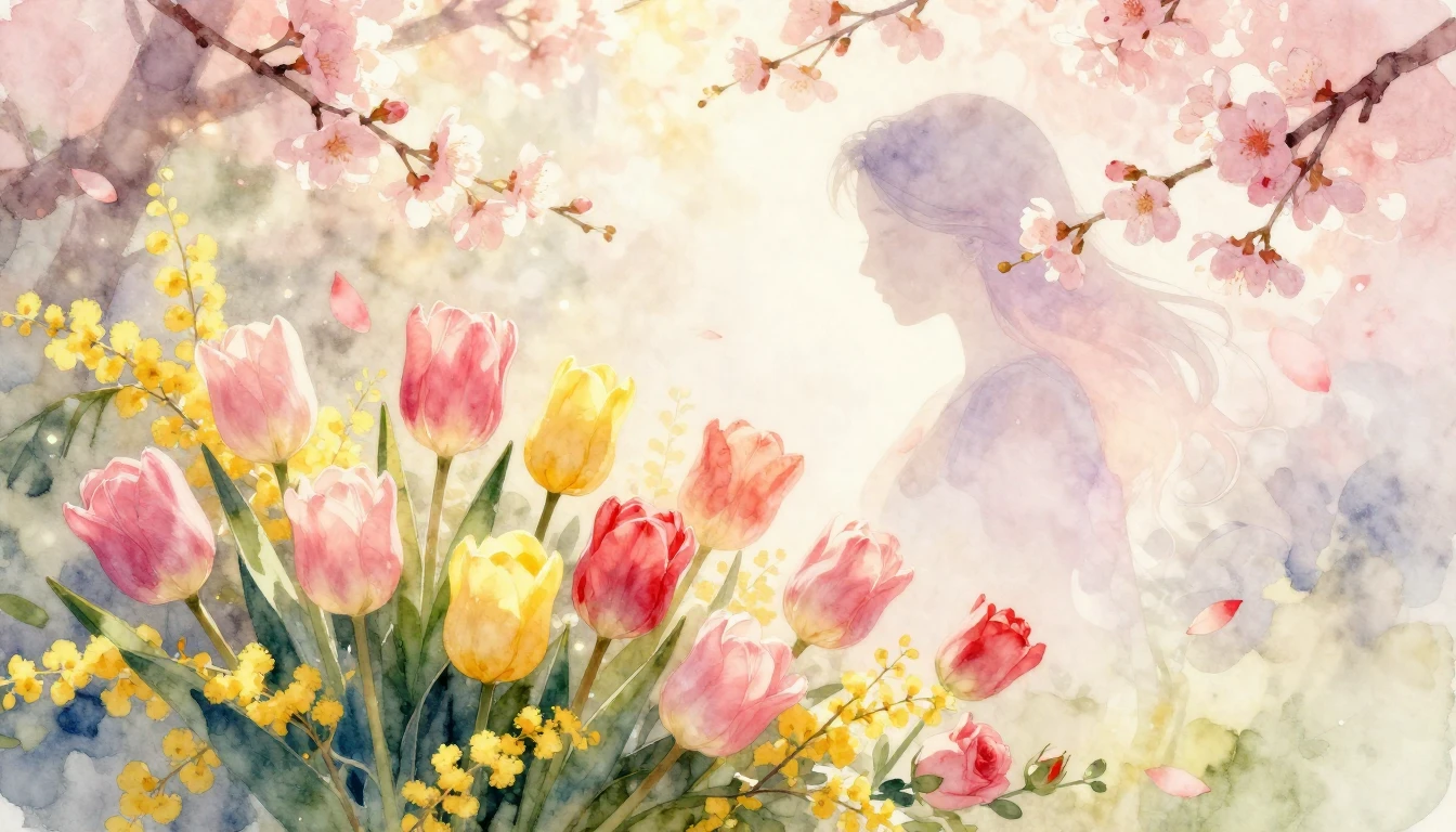 A beautiful, soft watercolor composition symbolizing Interna...