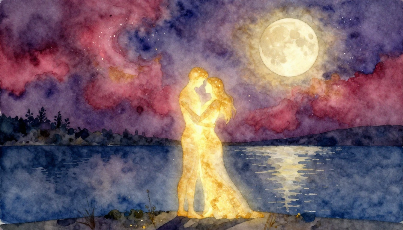 A beautiful watercolor illustration capturing a moment of in...