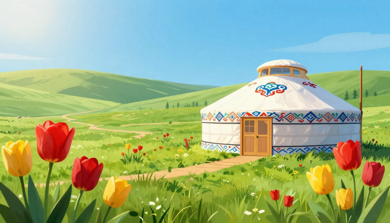 A bright and festive digital art illustration symbolizing th...