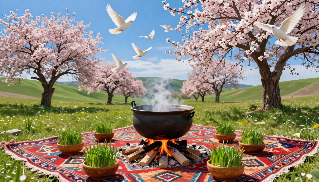 A beautiful spring landscape celebrating the Nooruz festival...