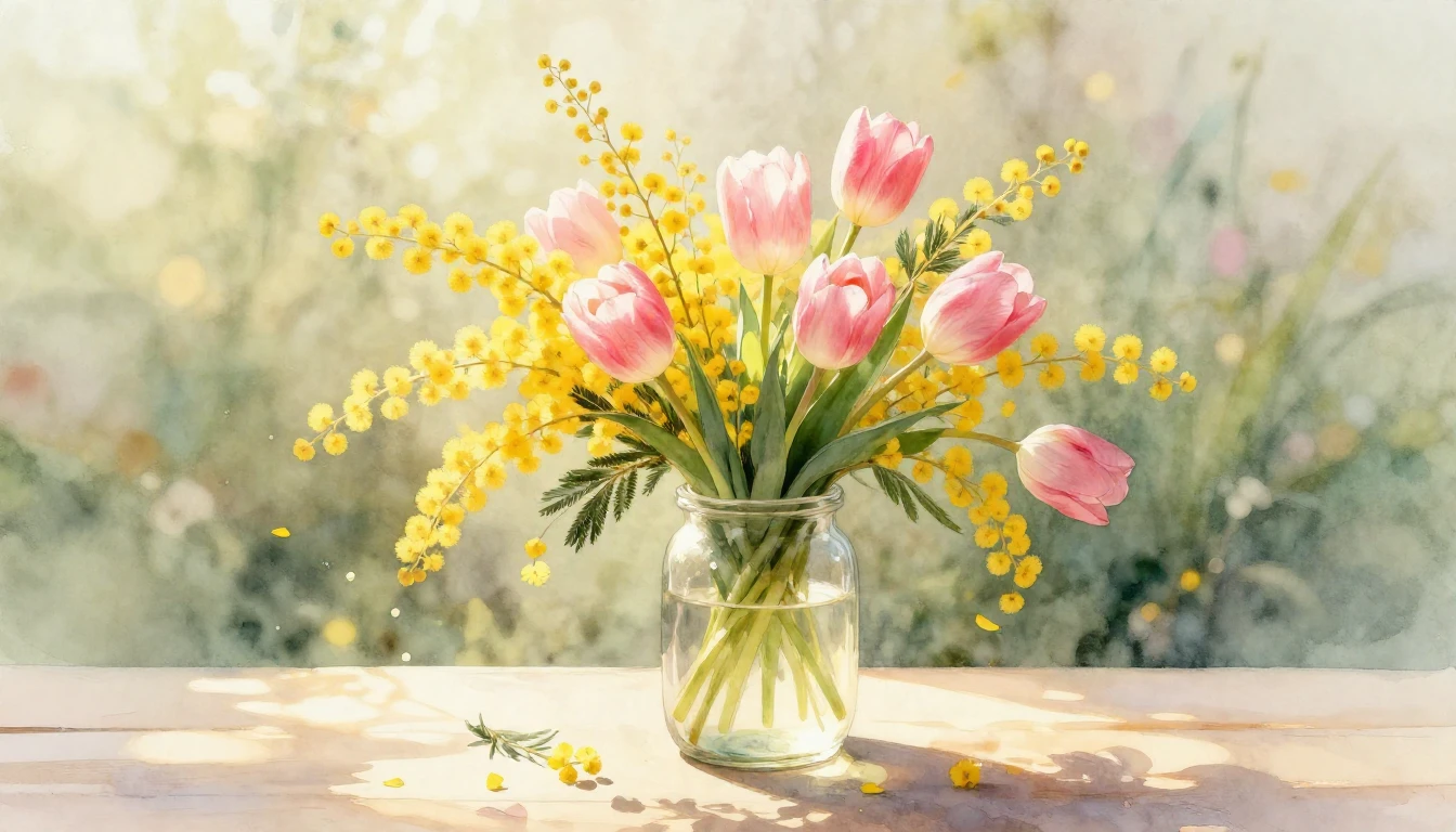 An ethereal and soft watercolor painting capturing the essen...