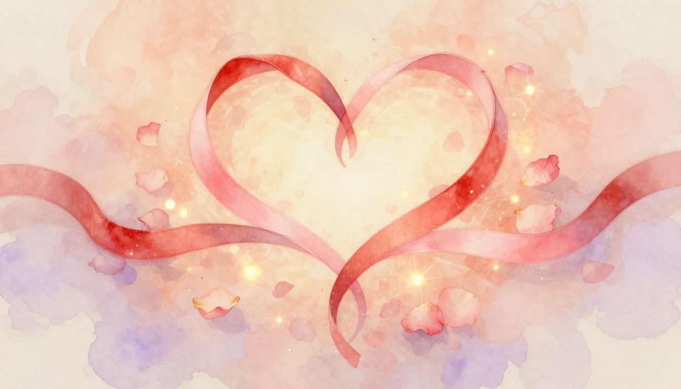 A soft and dreamy artistic composition depicting two intertw...