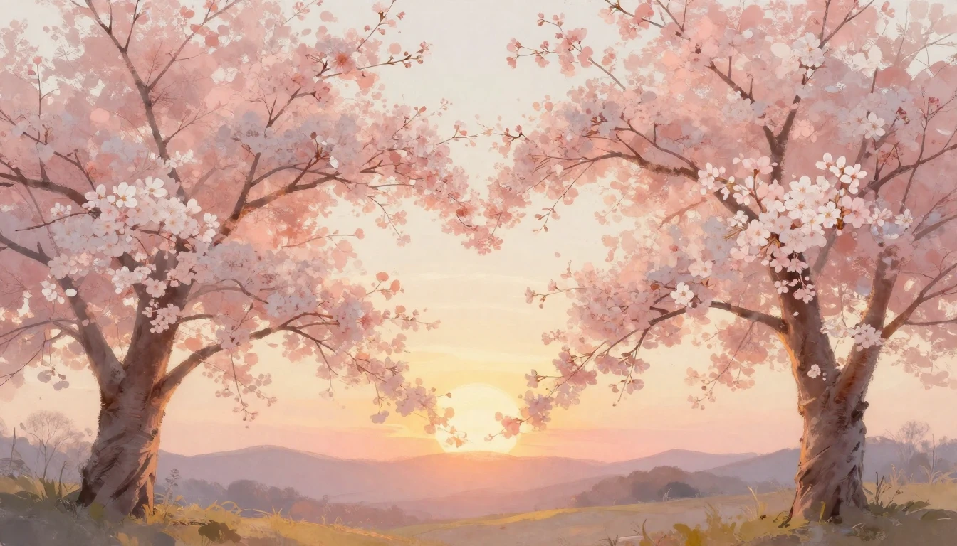 A dreamy and ethereal composition featuring two intertwined ...